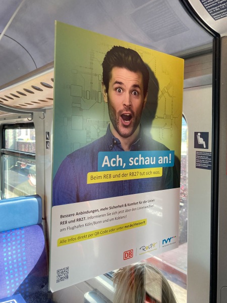 Poster Nahverkehr Rheinland Bahn